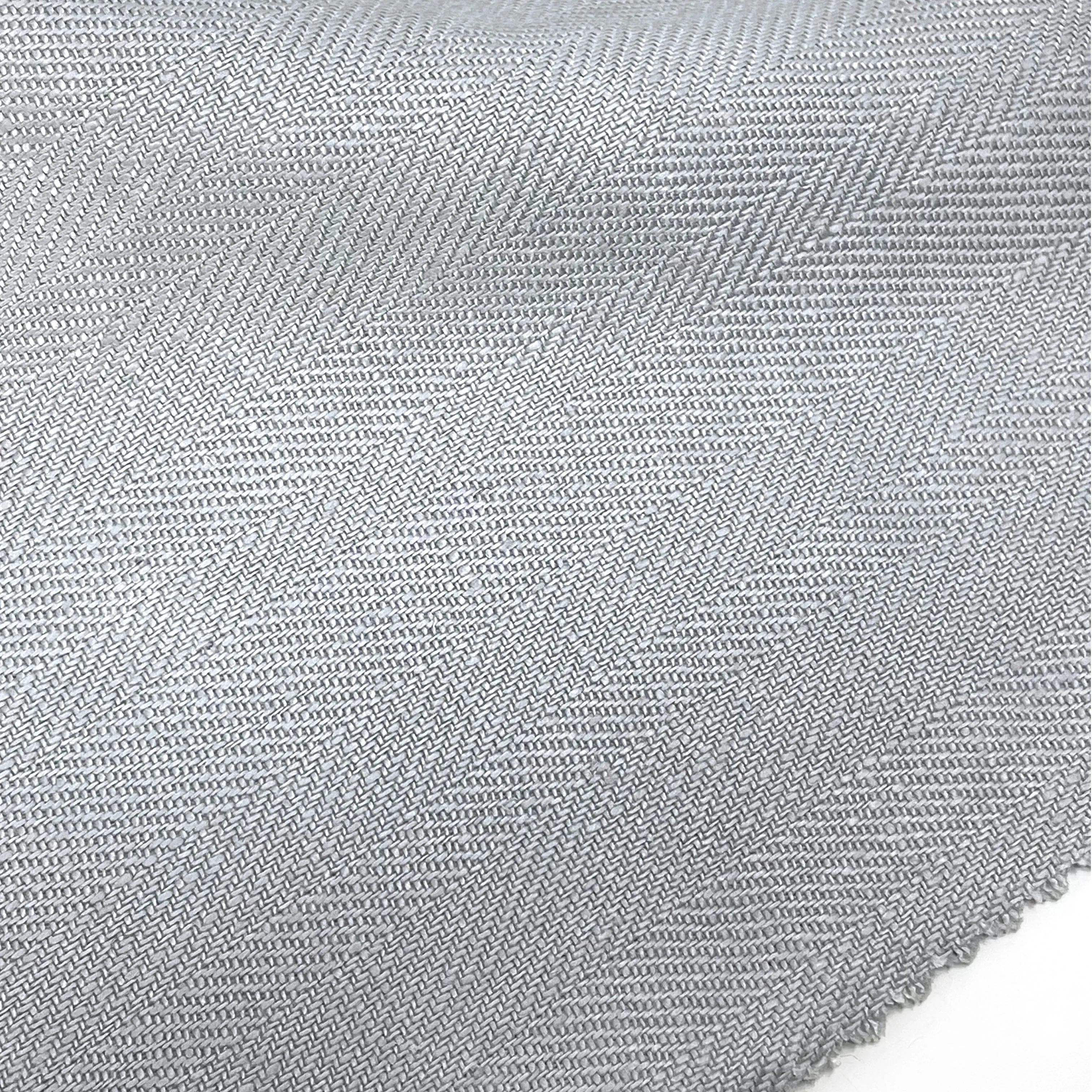 Herringbone 100% Natural Linen Fabric By The Yard/CL1047