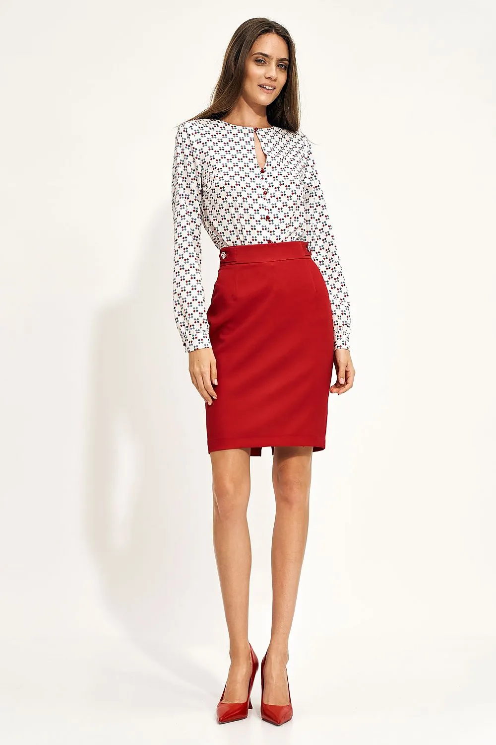 High-Waist Pencil Skirt Elegance