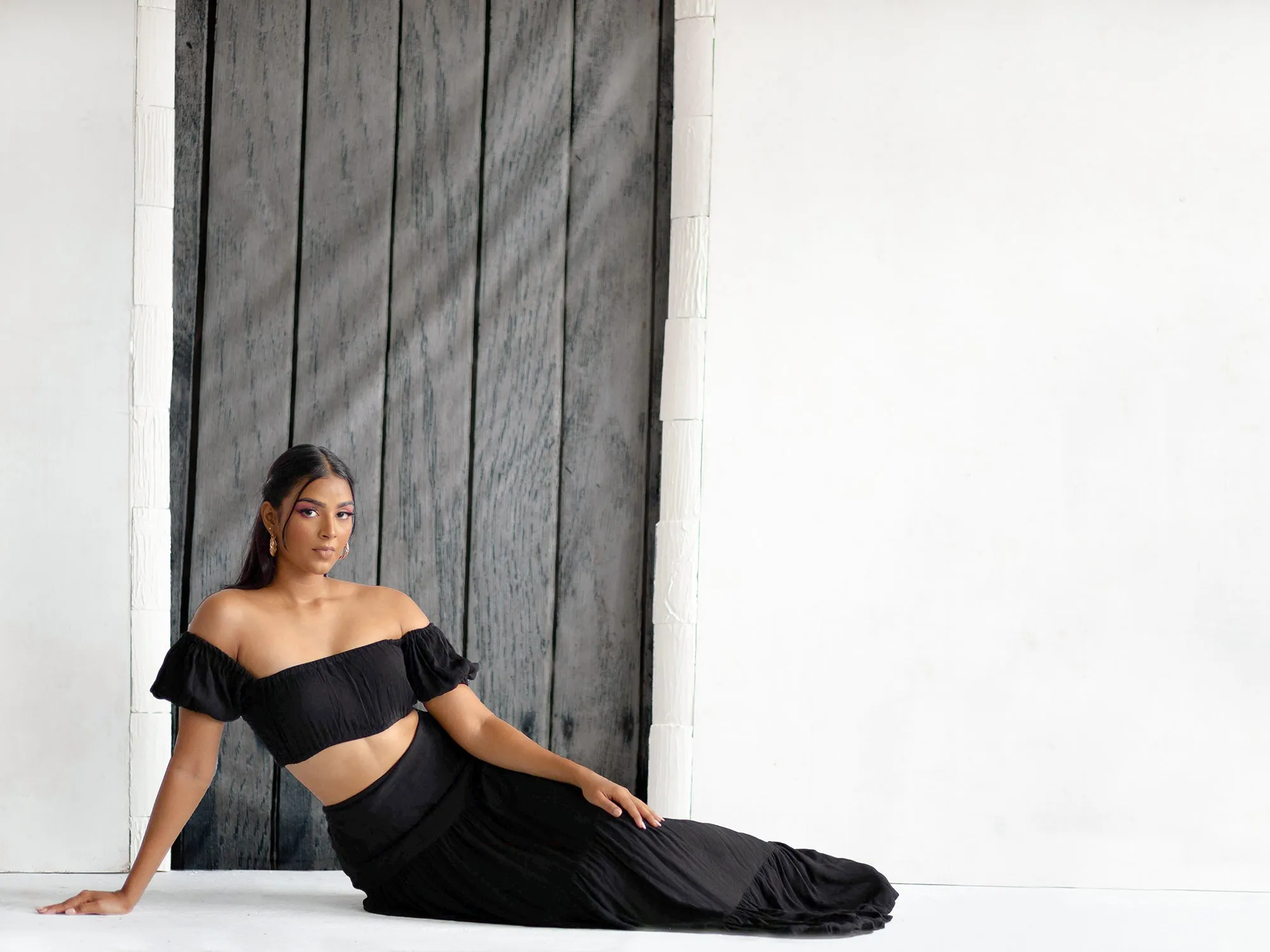 High Waist Tiered Maxi Skirt