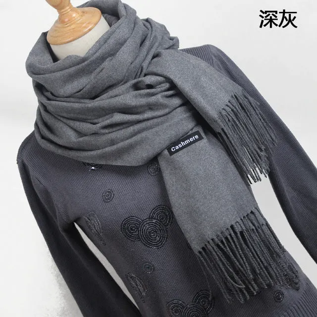 Hot sale Scarf Pashmina Cashmere Scarf Wrap Shawl Winter Scarf Women's Scarves Tassel Long Blanket Cachecol High Quality YR001