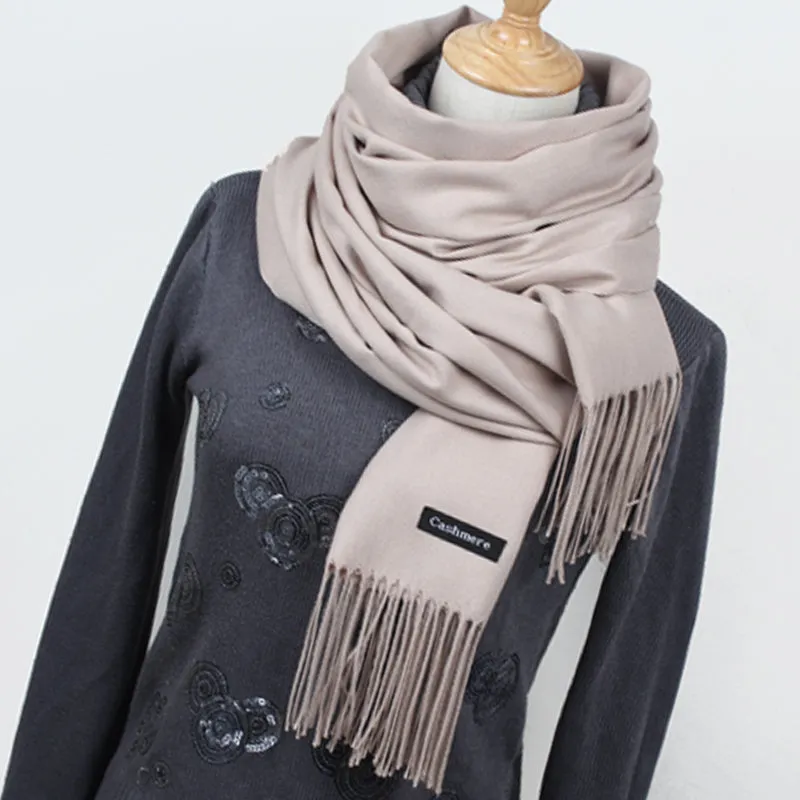 Hot sale Scarf Pashmina Cashmere Scarf Wrap Shawl Winter Scarf Women's Scarves Tassel Long Blanket Cachecol High Quality YR001