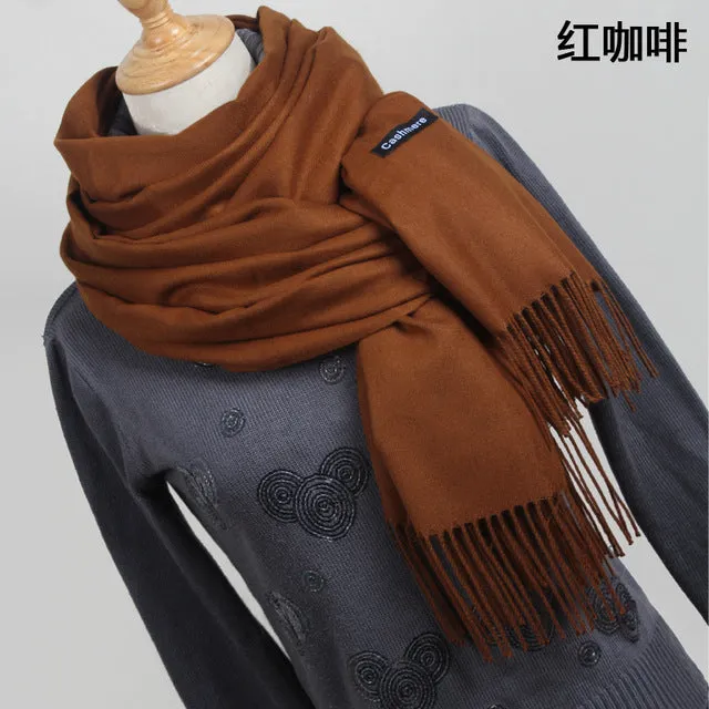 Hot sale Scarf Pashmina Cashmere Scarf Wrap Shawl Winter Scarf Women's Scarves Tassel Long Blanket Cachecol High Quality YR001