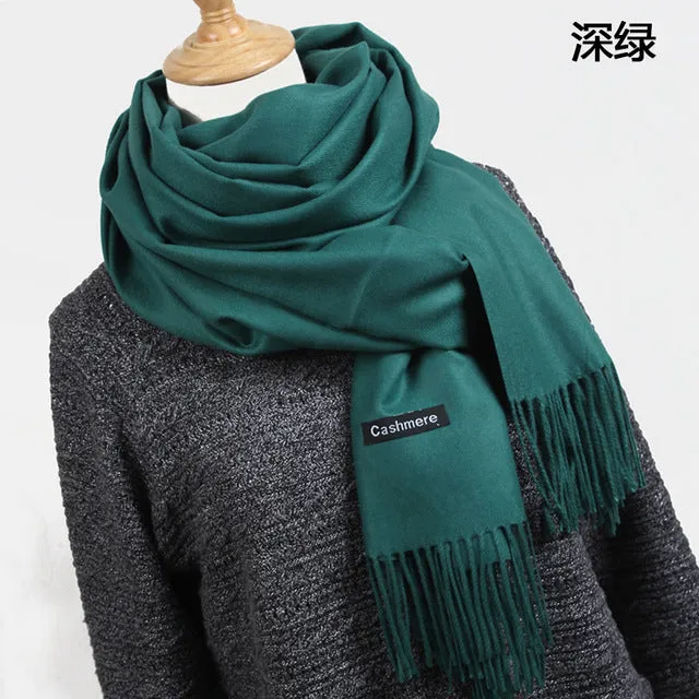 Hot sale Scarf Pashmina Cashmere Scarf Wrap Shawl Winter Scarf Women's Scarves Tassel Long Blanket Cachecol High Quality YR001