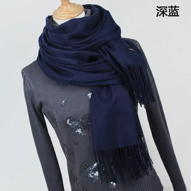 Hot sale Scarf Pashmina Cashmere Scarf Wrap Shawl Winter Scarf Women's Scarves Tassel Long Blanket Cachecol High Quality YR001