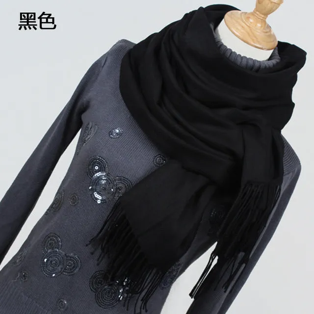 Hot sale Scarf Pashmina Cashmere Scarf Wrap Shawl Winter Scarf Women's Scarves Tassel Long Blanket Cachecol High Quality YR001