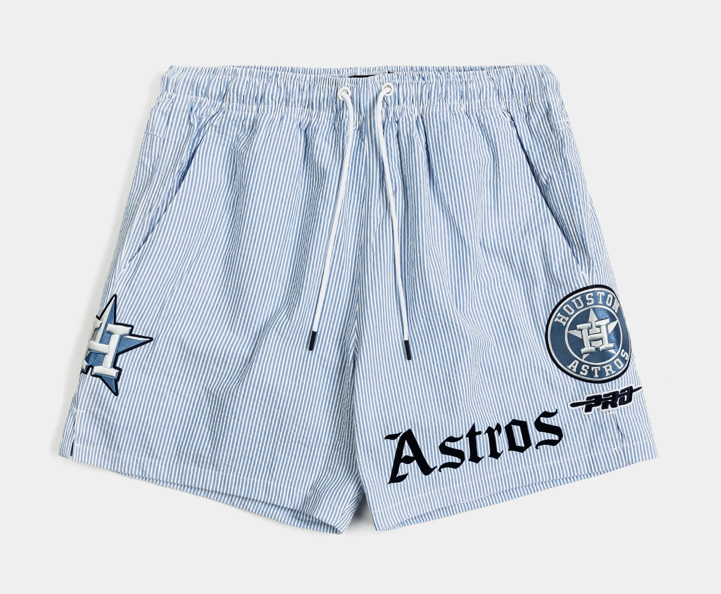 Houston Astros Country Club Seersucker Mens Shorts (Blue/White)
