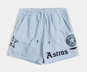Houston Astros Country Club Seersucker Mens Shorts (Blue/White)