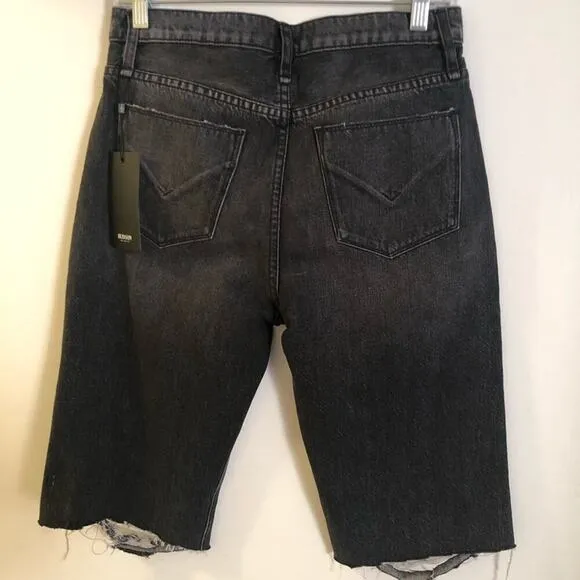 Hudson Sloane Long Cut-Off Distressed Shorts NWT