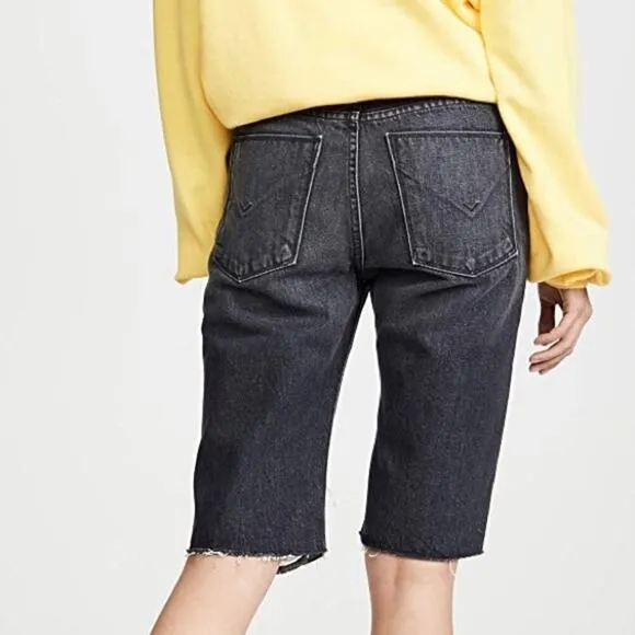 Hudson Sloane Long Cut-Off Distressed Shorts NWT