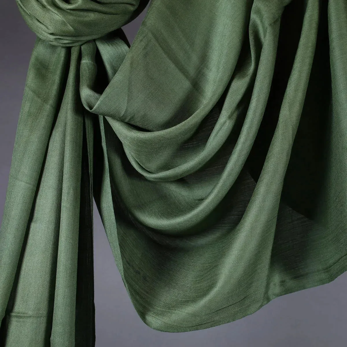 Hunter Green GI Certified Handwoven Pashmina Stole