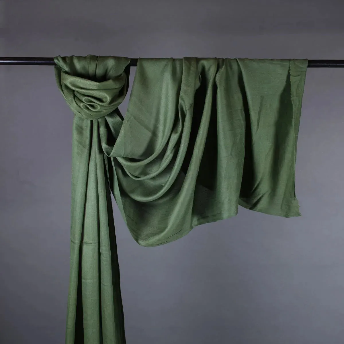 Hunter Green GI Certified Handwoven Pashmina Stole