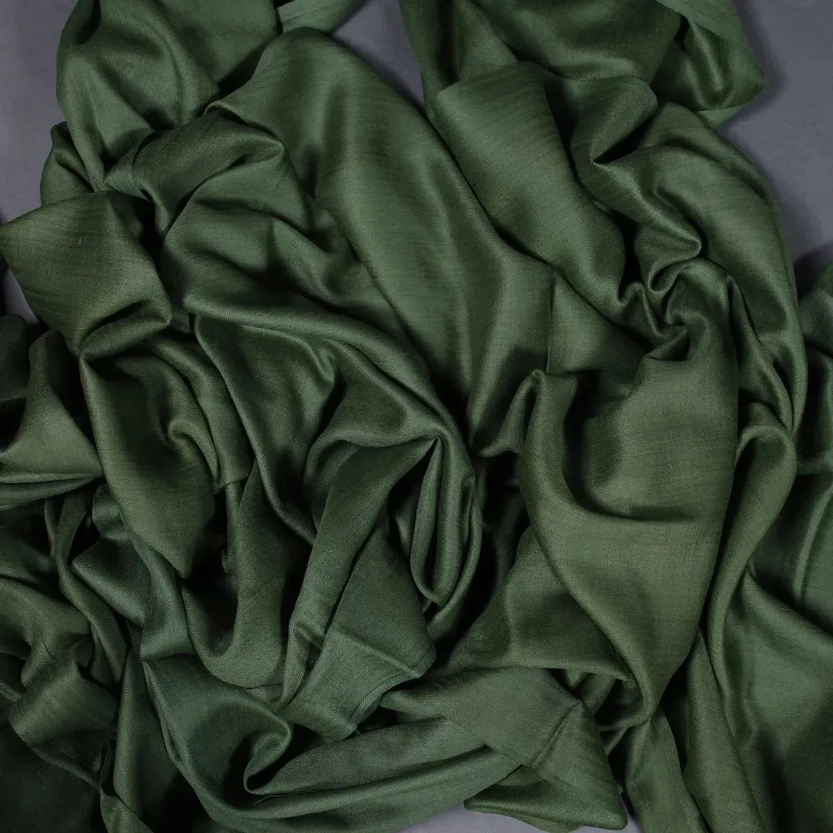 Hunter Green GI Certified Handwoven Pashmina Stole