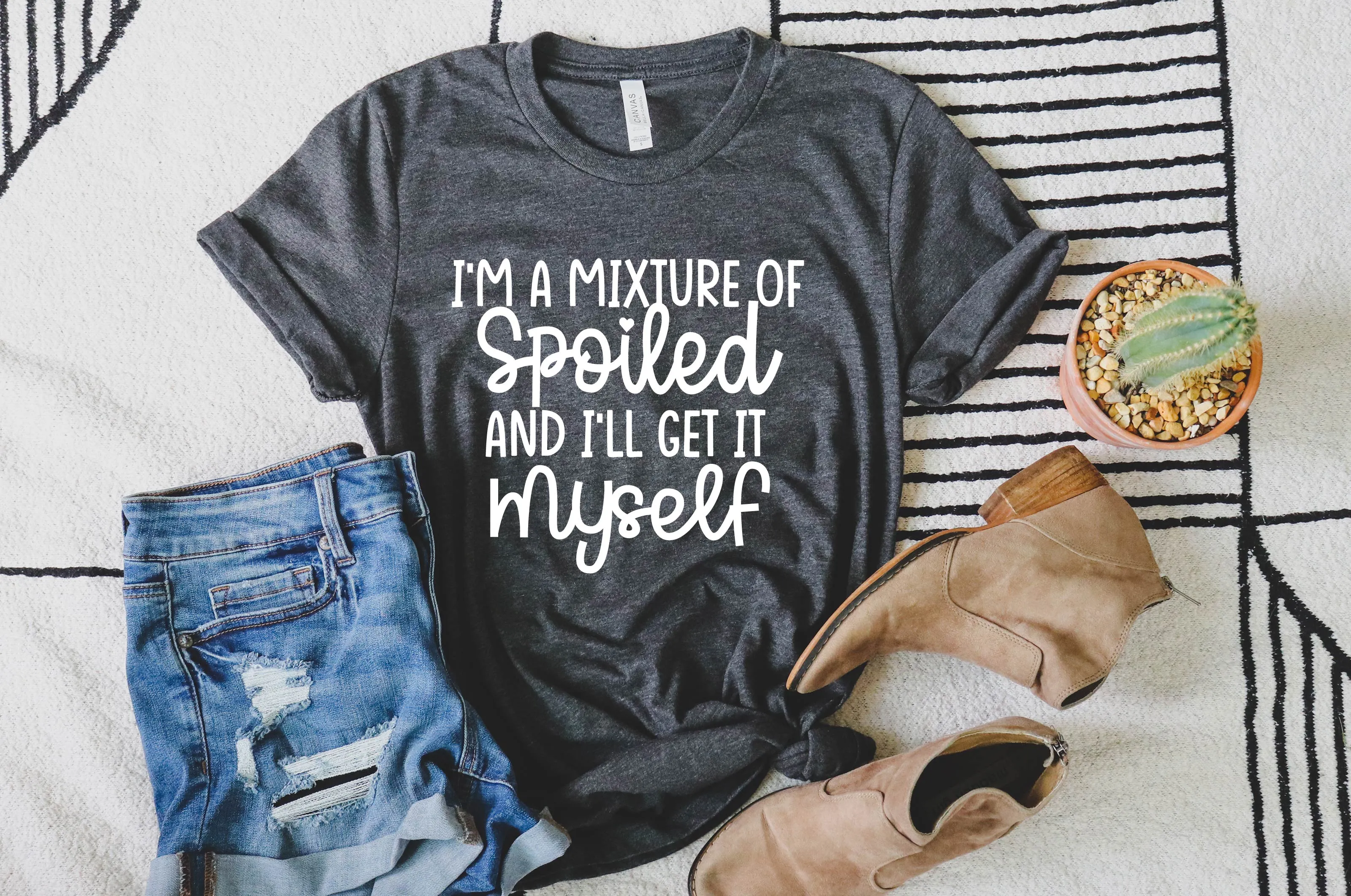 I'm A Mixture Of Spoiled And I'll Get It Myself Shirt | Unisex Crew