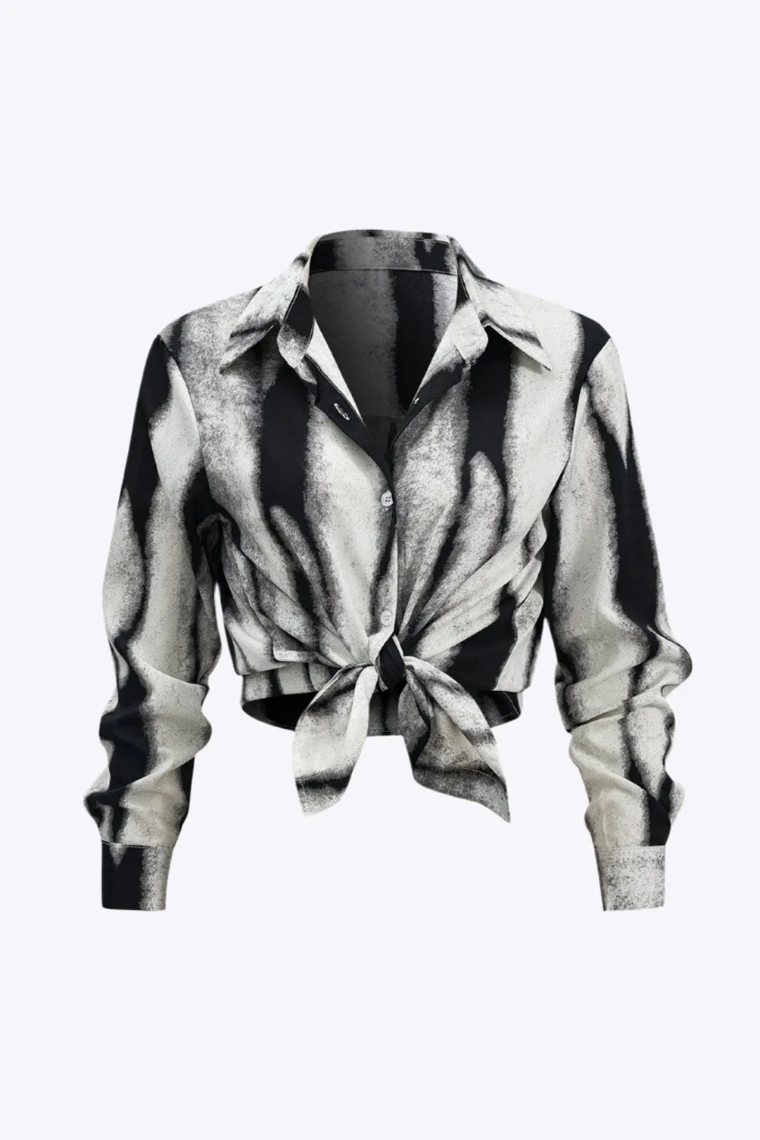 Imara - Bold Contrast Print Woman's Long Sleeve Shirt