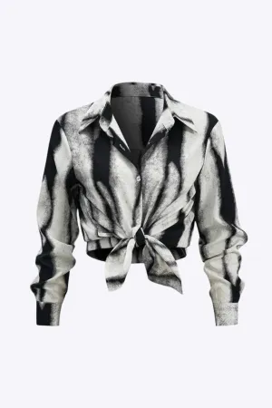 Imara - Bold Contrast Print Woman's Long Sleeve Shirt