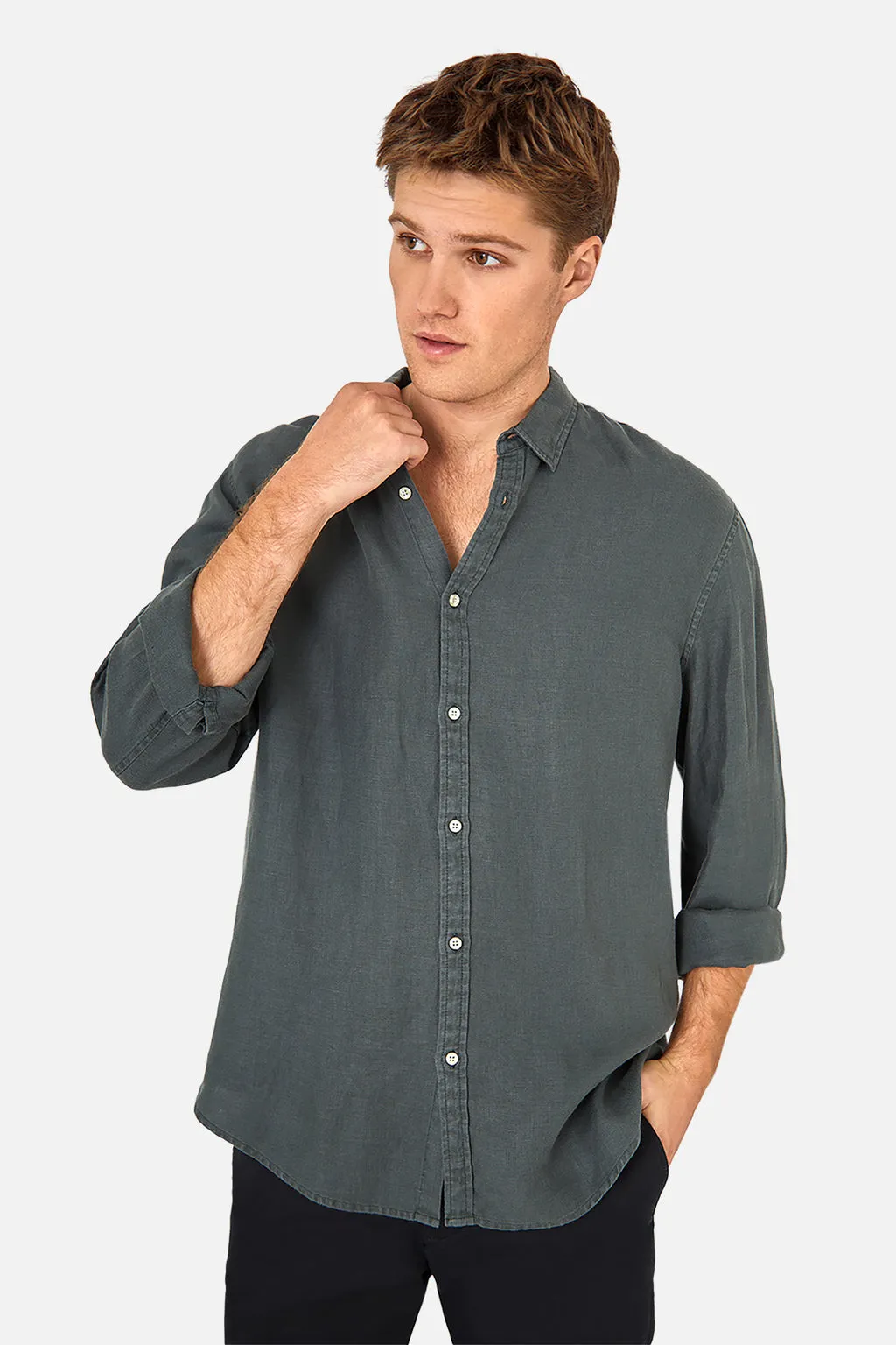 Industrie The Trinidad Linen Long Sleeve Shirt - 3 Colours