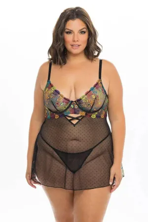 Isla Embroidered Babydoll