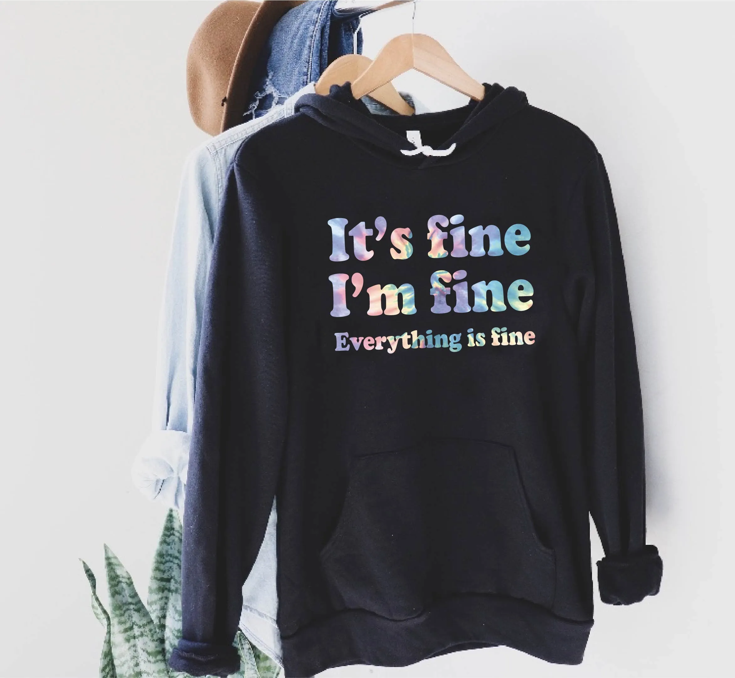 It's Fine I'm Fine Everything Is Fine Hoodie | Soft Unisex Fleece Hoodie