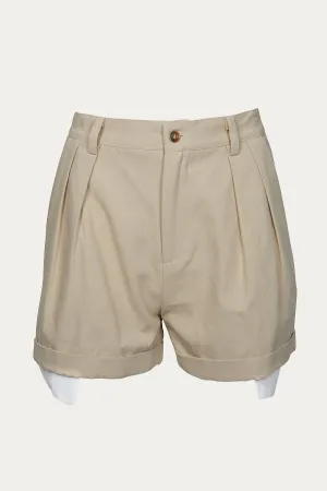 JANE EXPOSED-POCKET COTTON-TWILL SHORTS