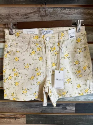 Judy Blue High Rise Yellow Floral Shorts