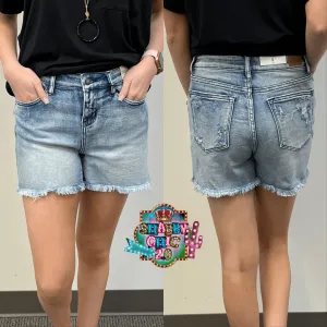 Judy Blue Mid Rise Cut Off Shorts