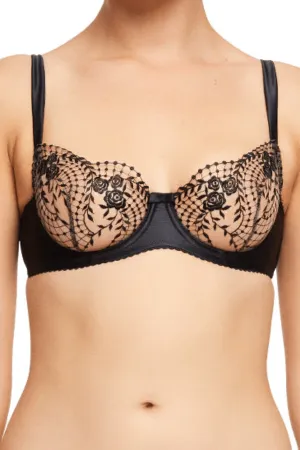 Julie's Roses Underwire Bra - Black