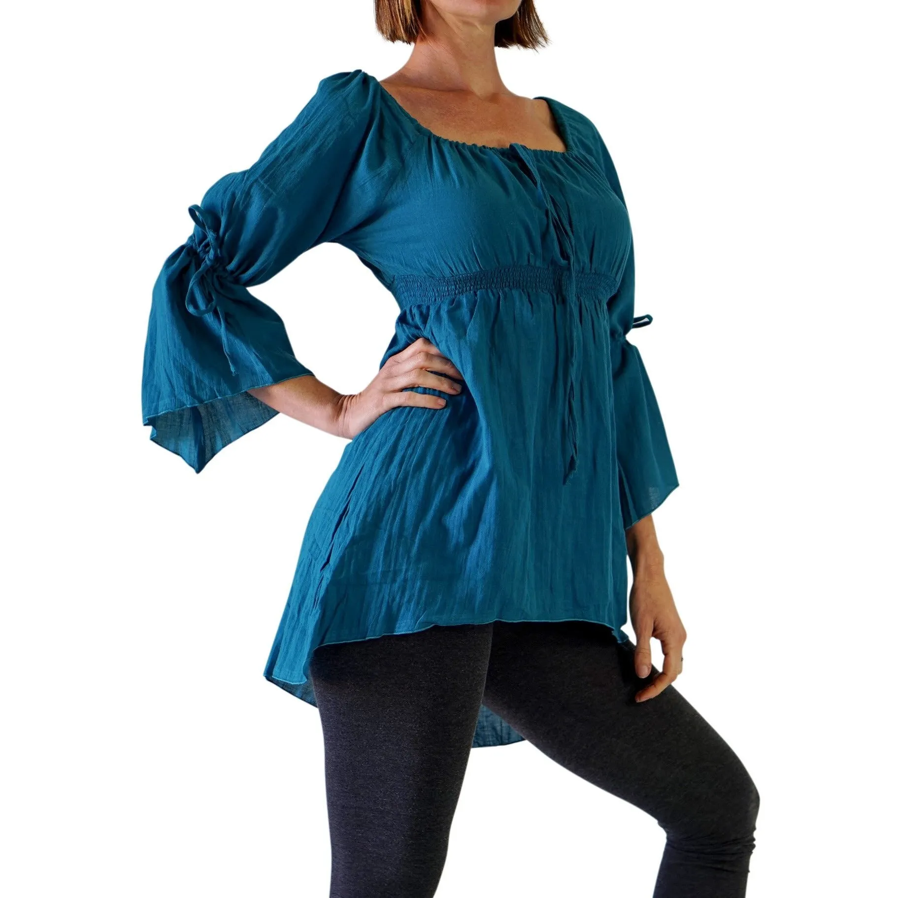 'Juliet' Pirate Chemise - Teal
