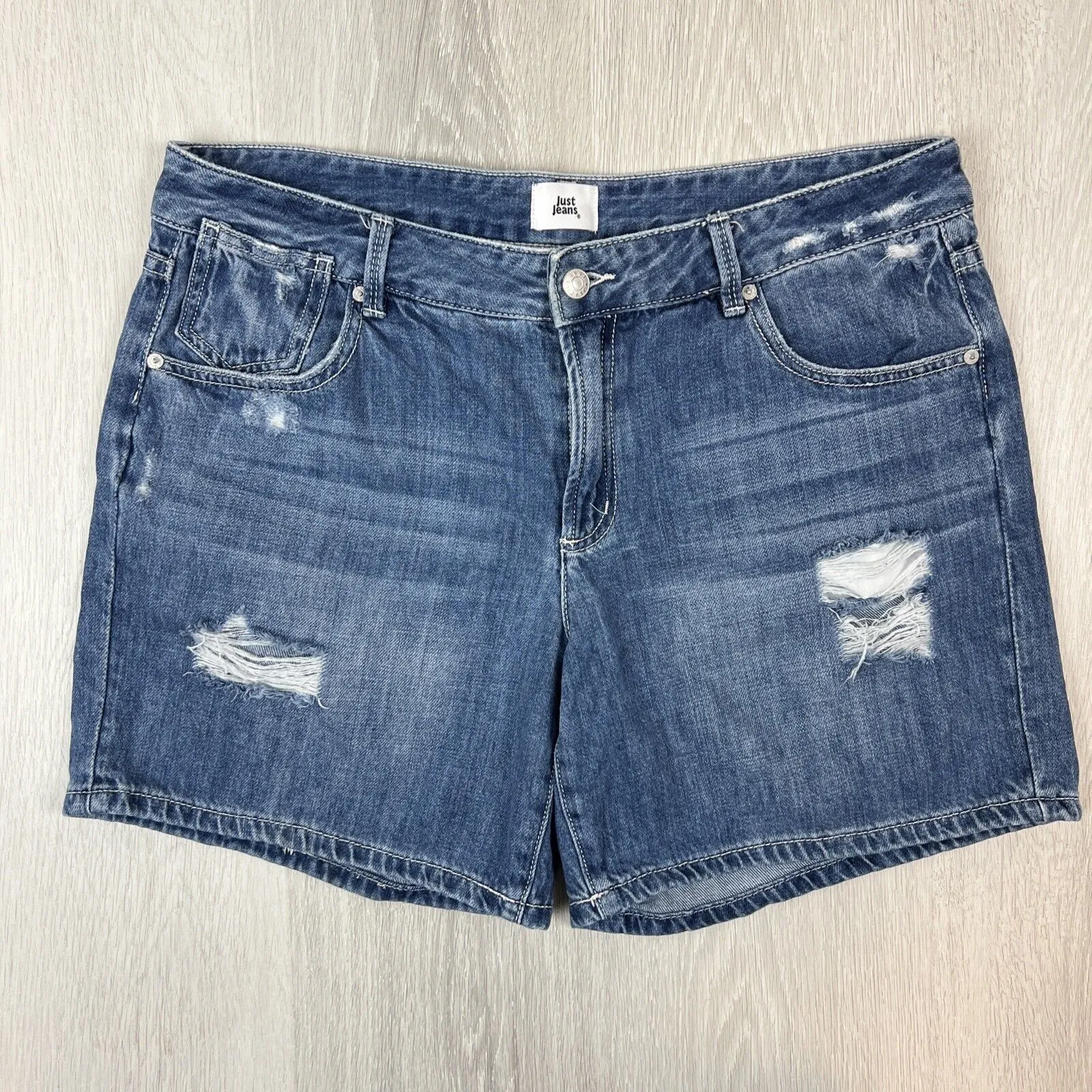 Just Jeans Womens Ex-BoyFriend Relaxed Denim Shorts Size 14
