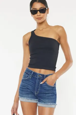 KanCan- High Rise Stone Wash Short