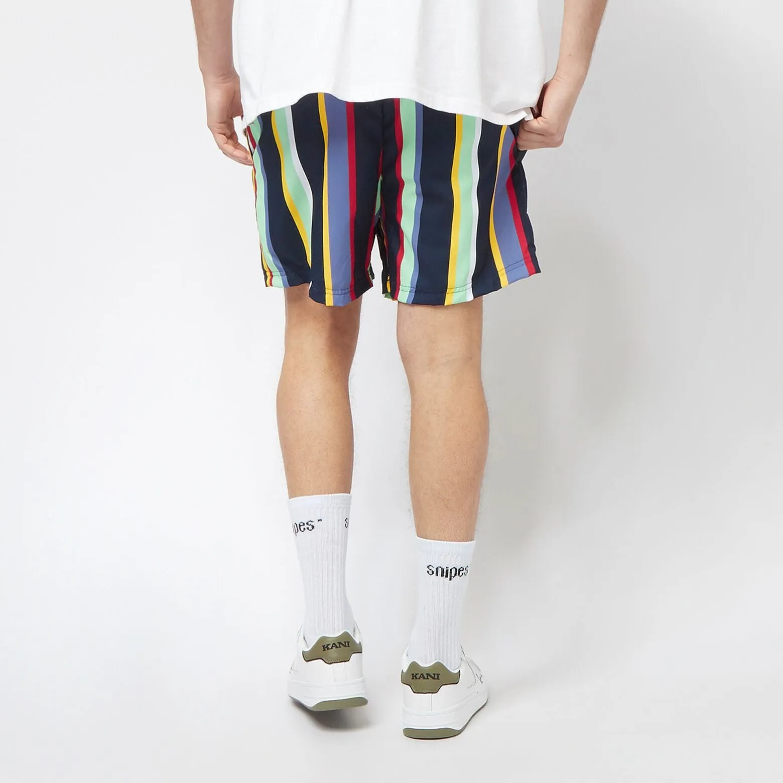 Karl Kani Signature Stripe Board Shorts navi/mint/red