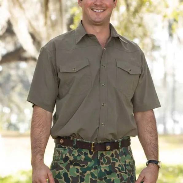 Kevin's Performance Stretch Western Short Sleeve Seersucker Shirt
