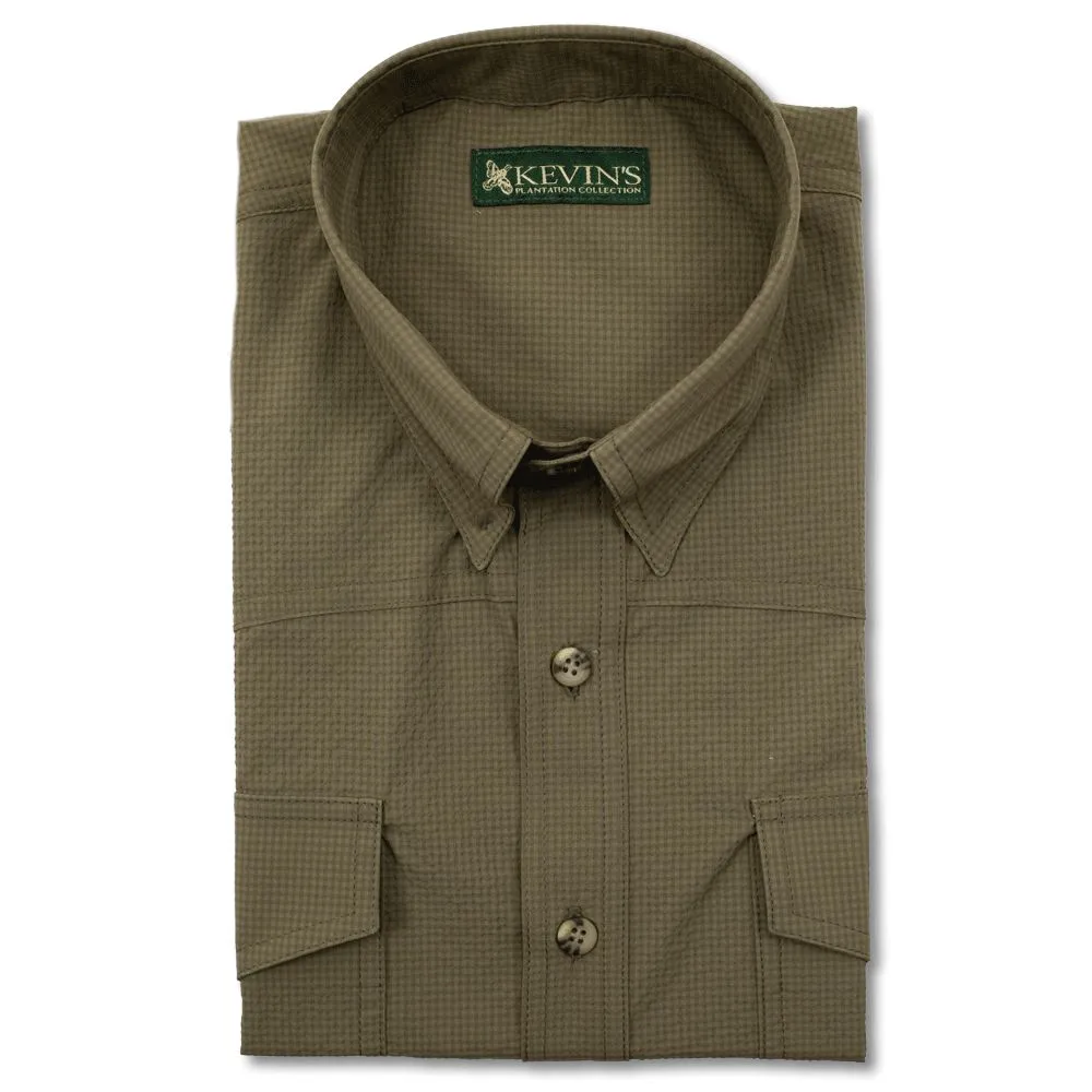 Kevin's Performance Stretch Western Short Sleeve Seersucker Shirt