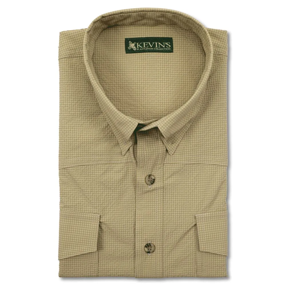 Kevin's Performance Stretch Western Short Sleeve Seersucker Shirt