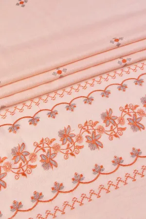 KHAS STORES - Embroidered Shawl-1 Peach