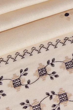 KHAS STORES - Embroidered Shawl-10 Beige