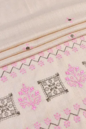 KHAS STORES - Embroidered Shawl-10 Pink