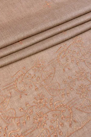 KHAS STORES - Embroidered Shawl-6 Beige