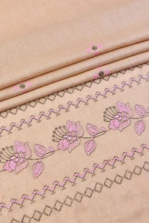 KHAS STORES - Embroidered Shawl-7 L-Pink