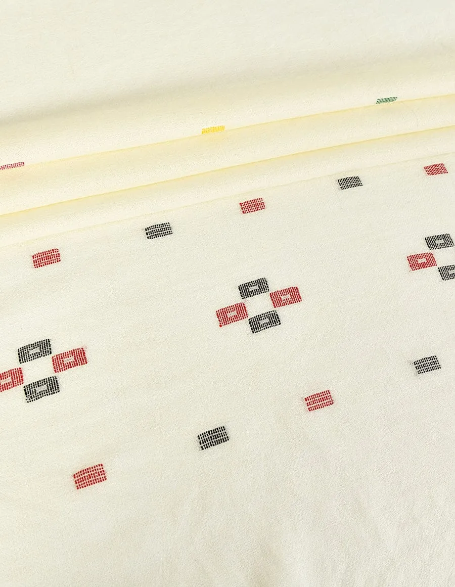 KHAS STORES - Khaddi Embroidered Shawl-2 Off White