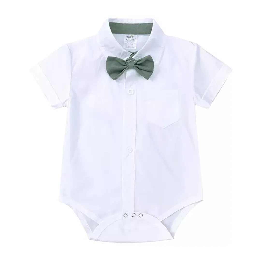 Kids Tales Boy's Shorts, Braces and Shirt Sets - Blue