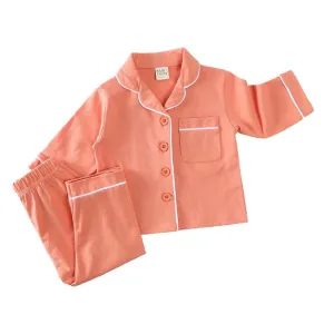Kids Tales Traditional Two-Piece Pyjamas - Peach