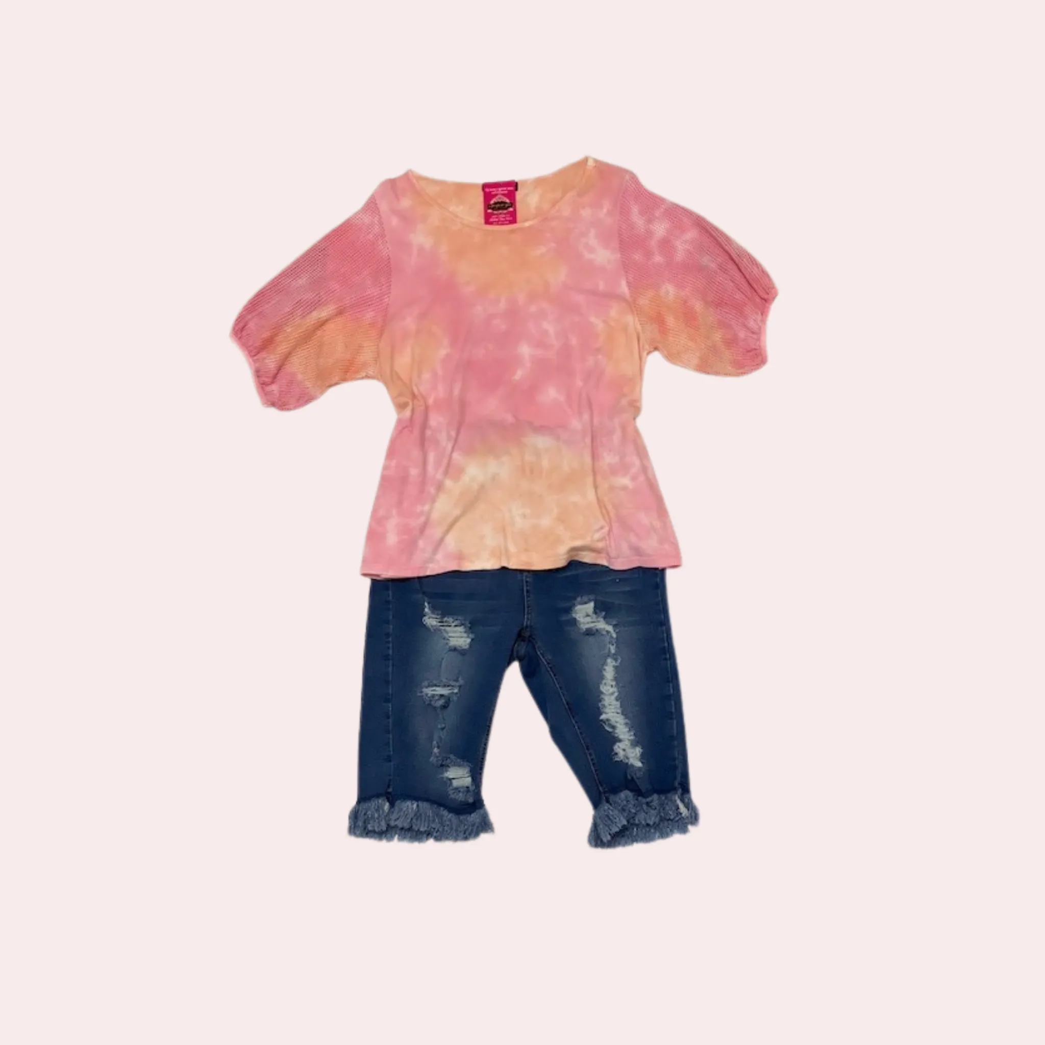 L & B high rise  Bermuda shorts with frayed hem