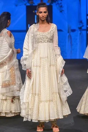 Lakme hand embroidered layered Anarkali