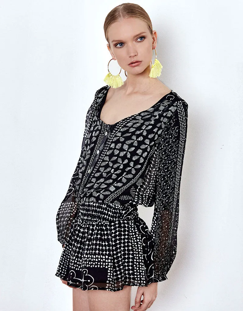 laLESSO Furaha Silk Drop Waist Dress