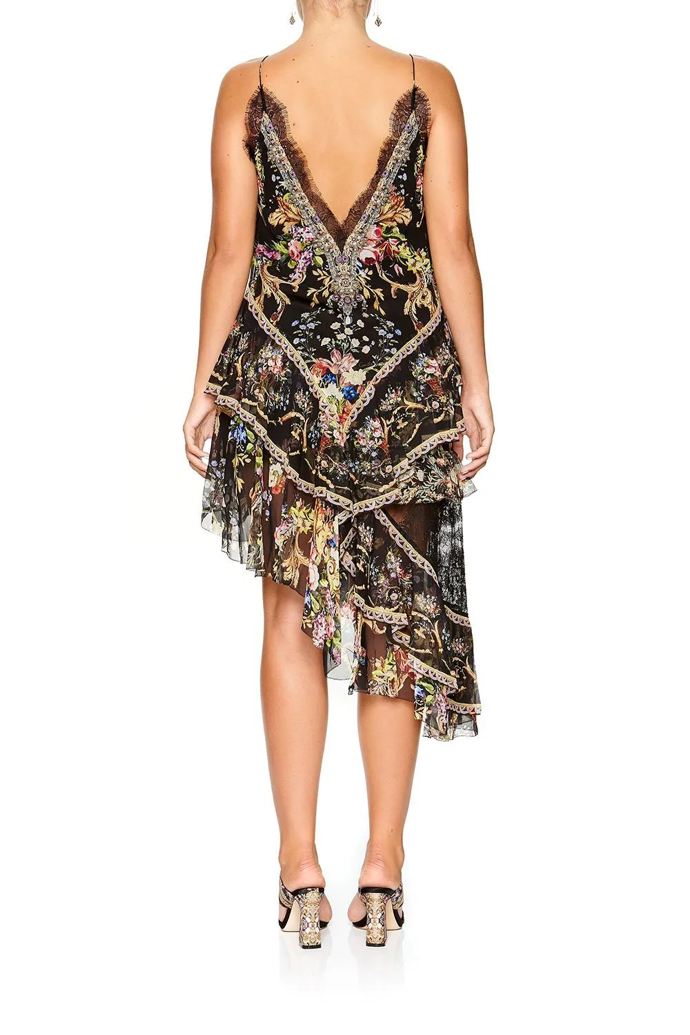 LAYERED ASYMMETRICAL DRESS FRIEND IN FLORA