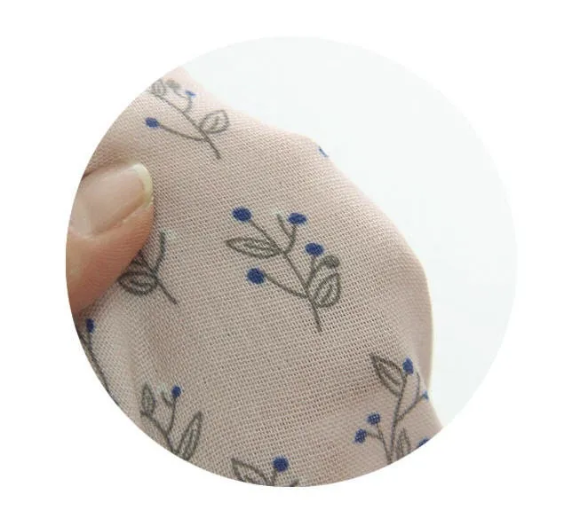 Leaf Cotton Double Gauze Fabric, Prewashed Cotton Double Gazue, Baby Fabric, Quality Korean Fabric - 56 Inches Wide - By the Yard /39639