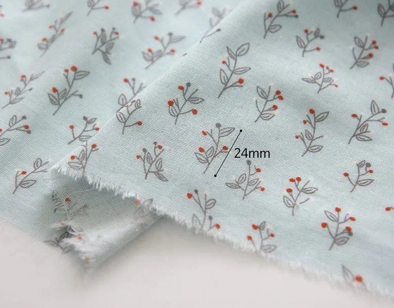 Leaf Cotton Double Gauze Fabric, Prewashed Cotton Double Gazue, Baby Fabric, Quality Korean Fabric - 56 Inches Wide - By the Yard /39639
