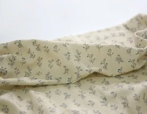 Leaf Cotton Double Gauze Fabric, Prewashed Cotton Double Gazue, Baby Fabric, Quality Korean Fabric - 56 Inches Wide - By the Yard /39639