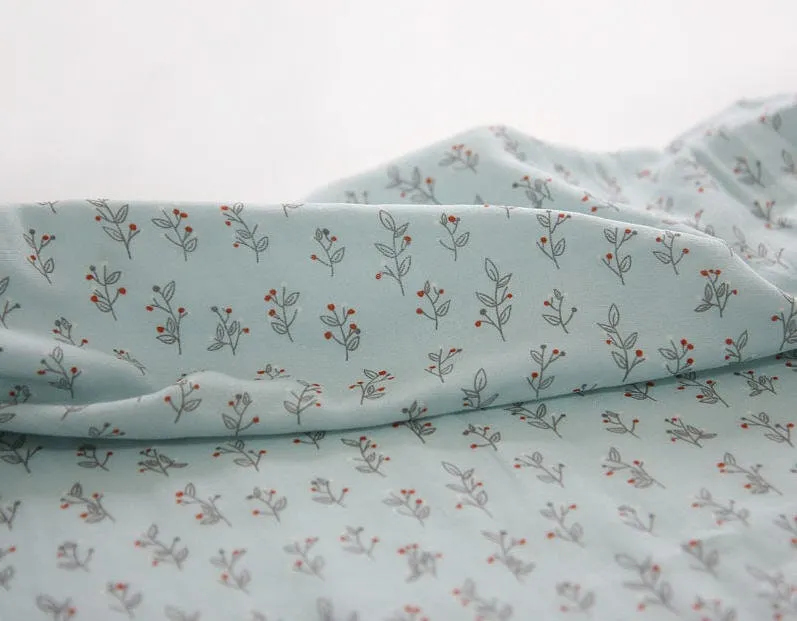 Leaf Cotton Double Gauze Fabric, Prewashed Cotton Double Gazue, Baby Fabric, Quality Korean Fabric - 56 Inches Wide - By the Yard /39639