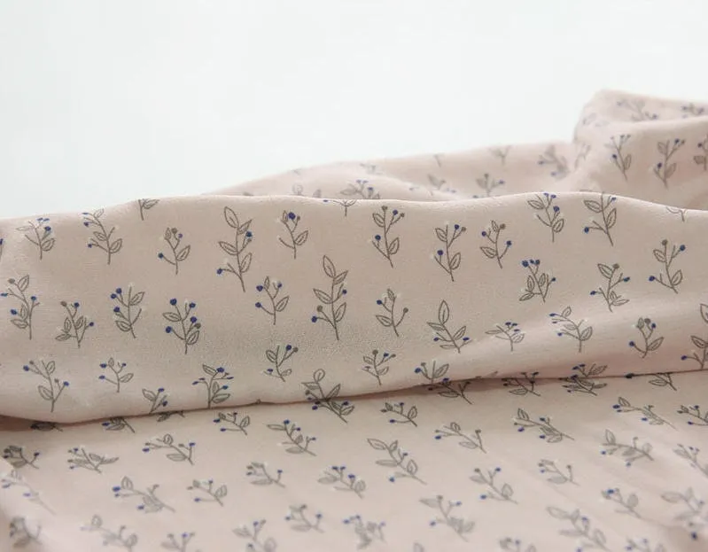 Leaf Cotton Double Gauze Fabric, Prewashed Cotton Double Gazue, Baby Fabric, Quality Korean Fabric - 56 Inches Wide - By the Yard /39639